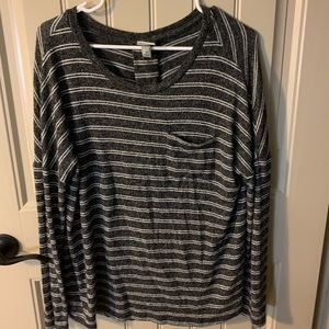 a new day grey and white striped sweater